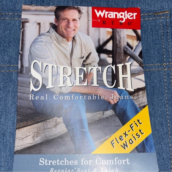 WRANGLERS MENS STRETCH JEANS 42x49  CLASSIC FIT COMFORT FLEX NEW. - Picture 3 of 12